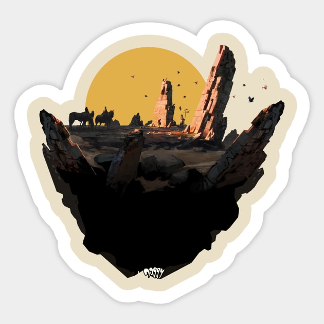 Crows Peak Sticker by Noggy